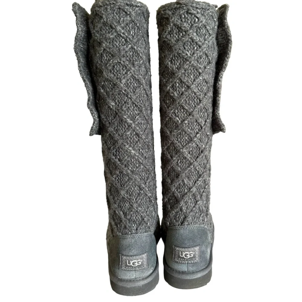 UGG Women’s Cardy Knit Boots Grey Tall Boots